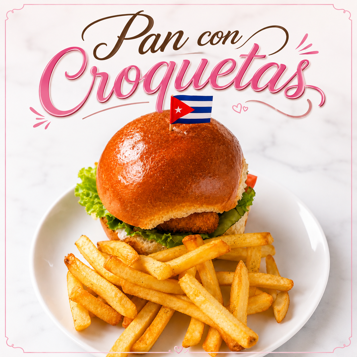 PAN CON CROQUETAS